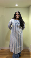 Grey Stripes Kurti