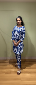 Cotton Printed Co-ord Sets (Dark Blue Color)