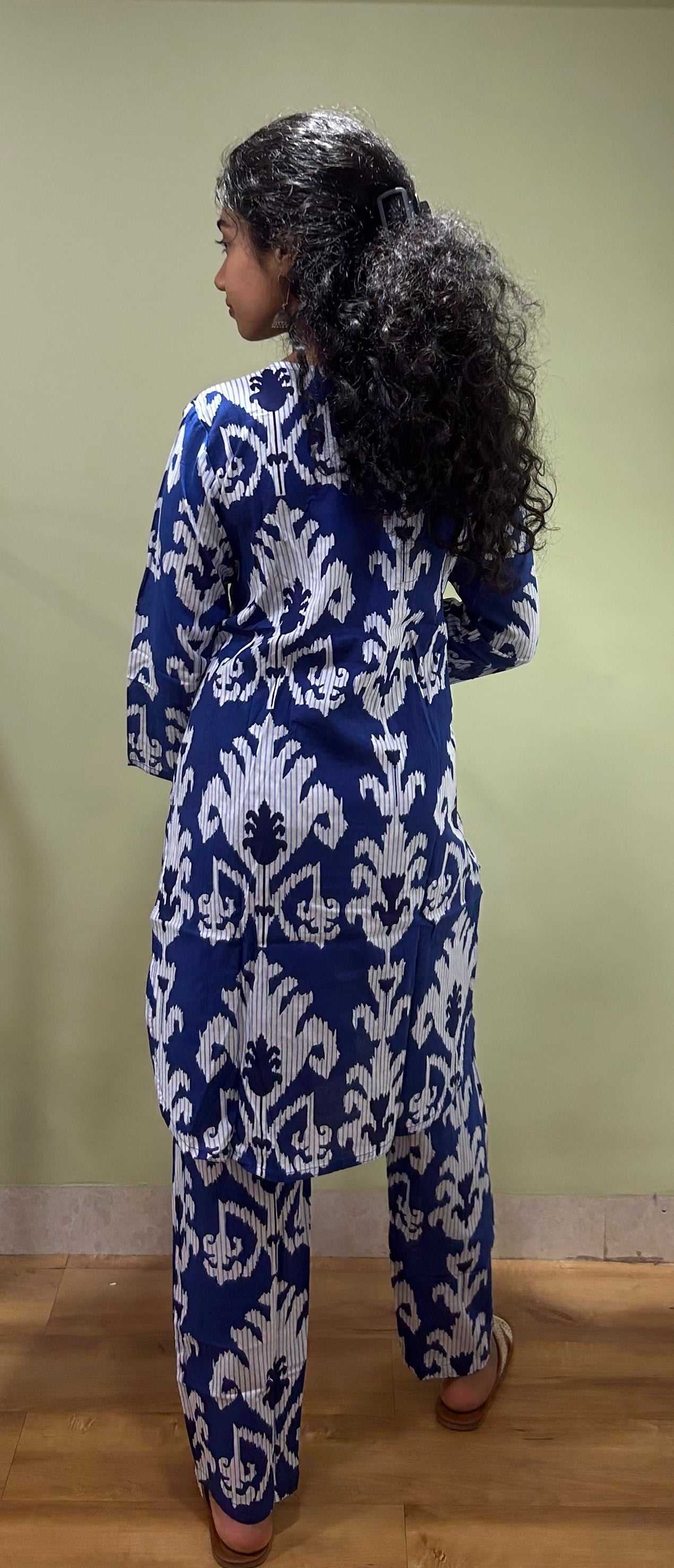 Cotton Printed Co-ord Sets (Dark Blue Color)