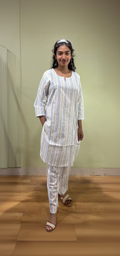 Cotton Printed Co-ord Sets (Blue & White Color)