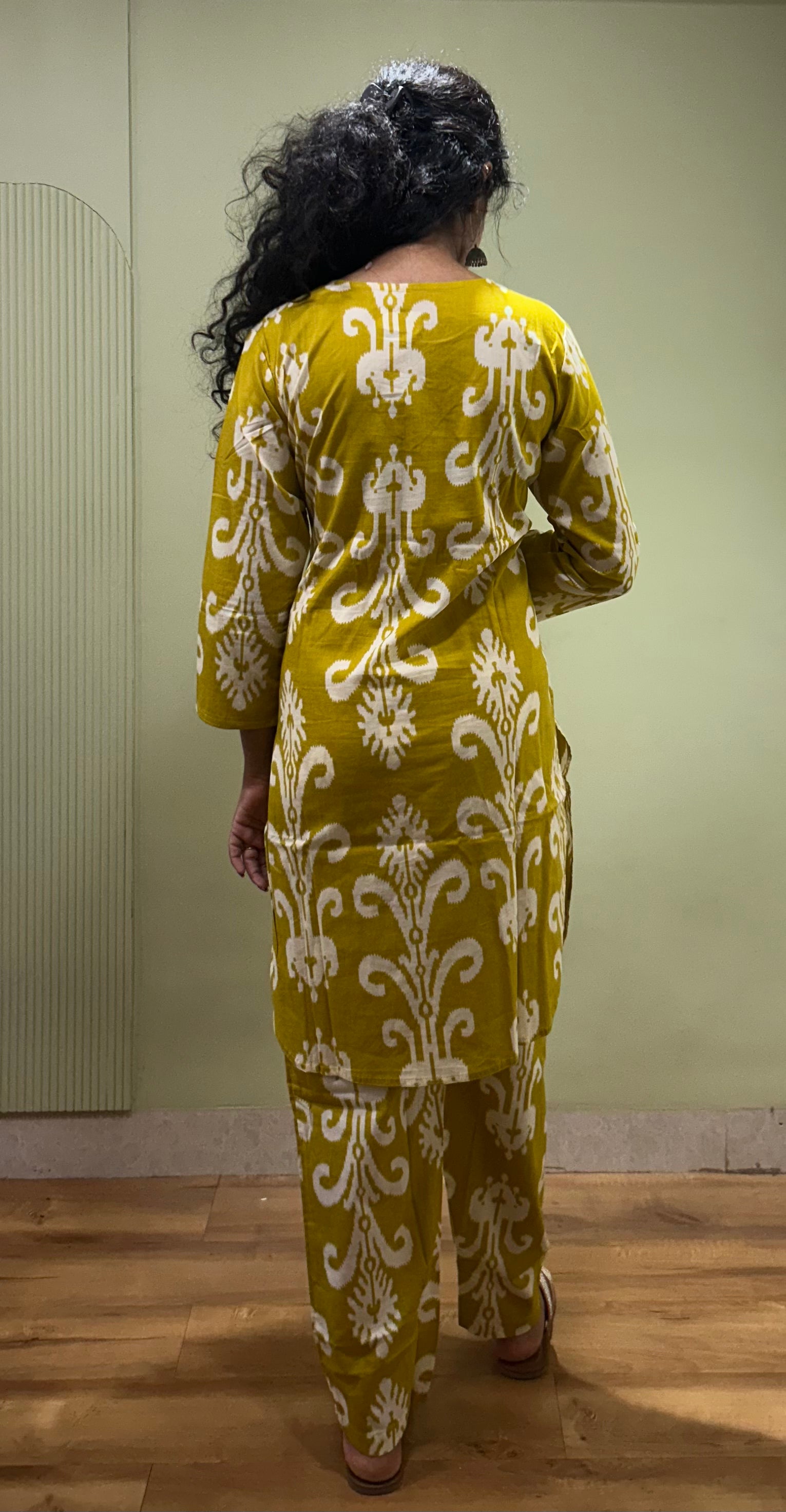 Cotton Printed Co-ord Sets (Yellow Color)