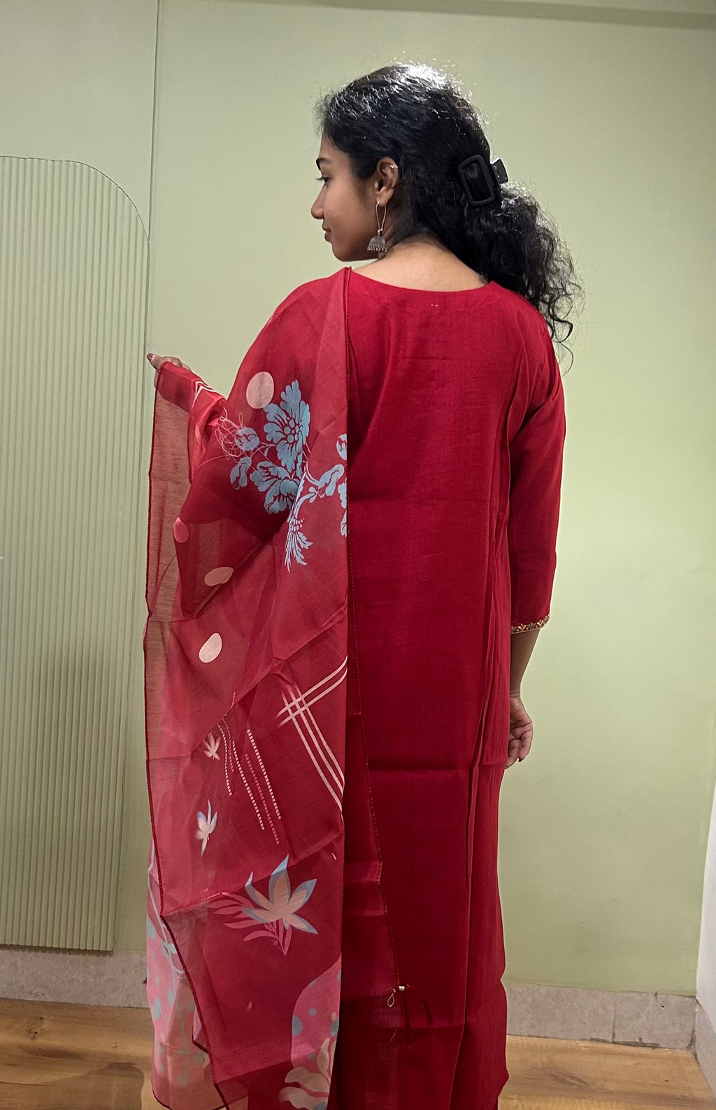 Neck Work Dupatta Set