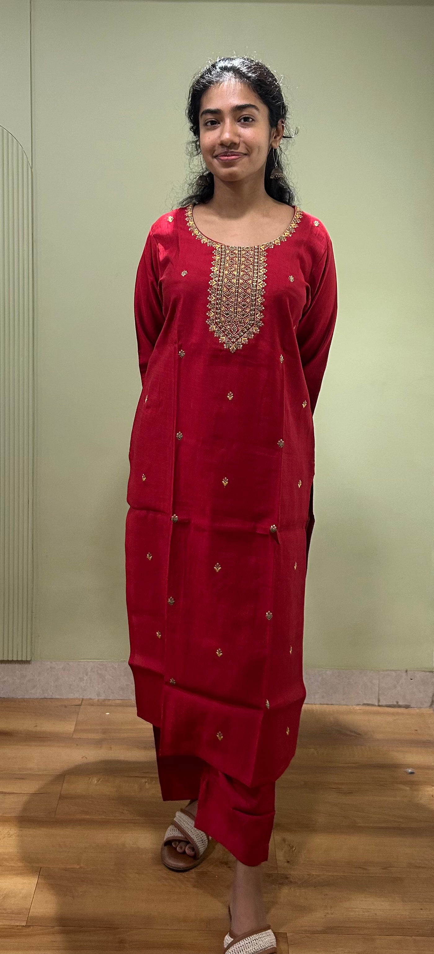 Neck Work Dupatta Set