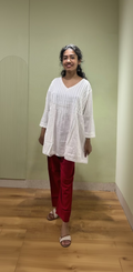 Pintex Flair Short Top (White Color)