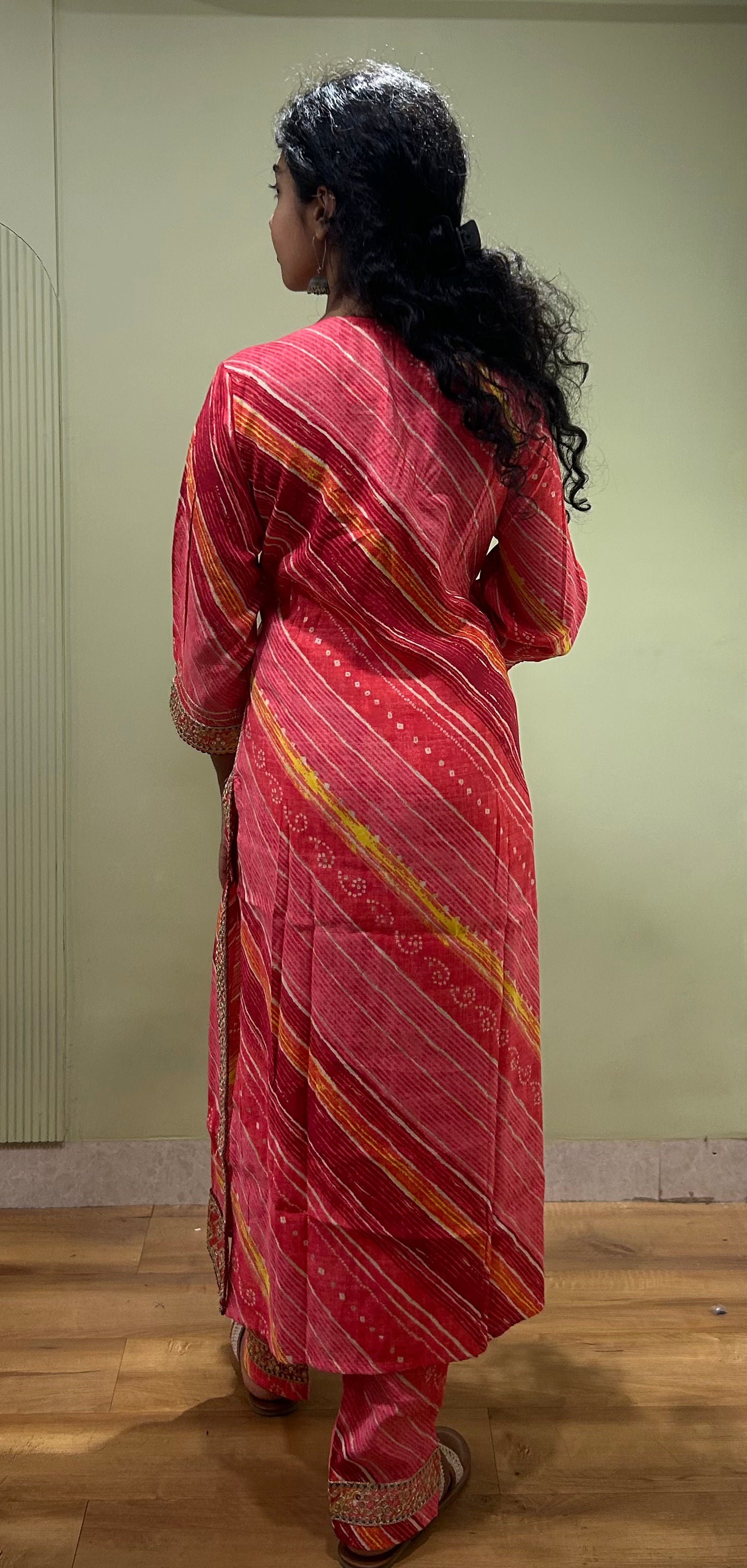 Muslin Silk Dupatta Set (Red Color)