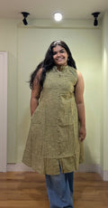 Olive Chinese Collar Kurti